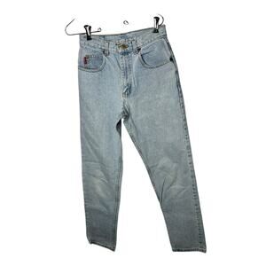 Vintage Bugle Boy‎ juniors teen jeans sz 27x30 light acid wash high rise
